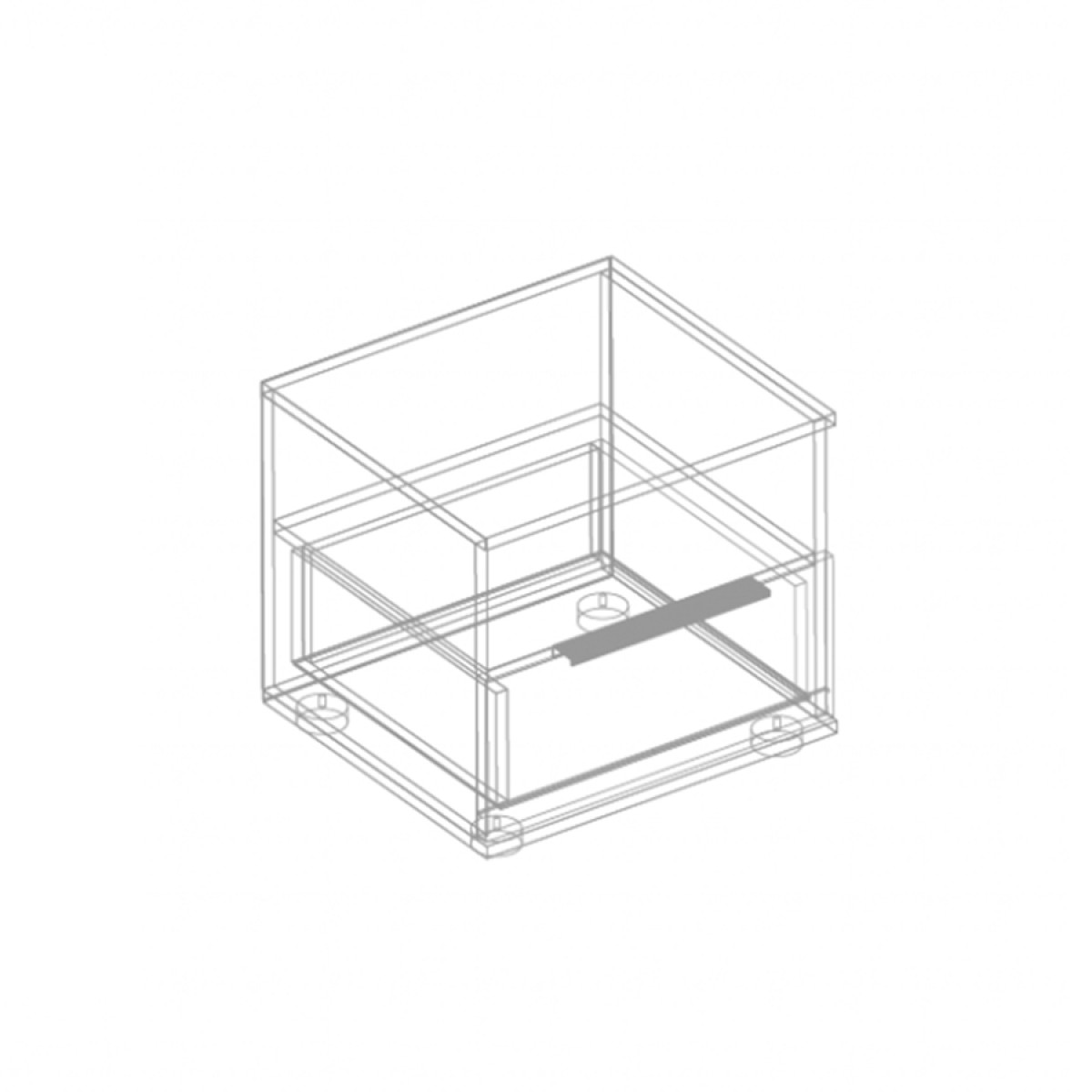 МС "Стил" Тумба прикроватная с ящиком и нишей