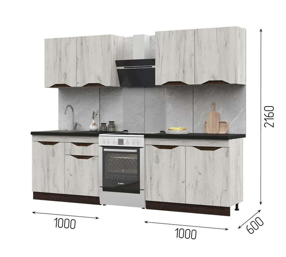 Кухонный гарнитур Паола 2,0