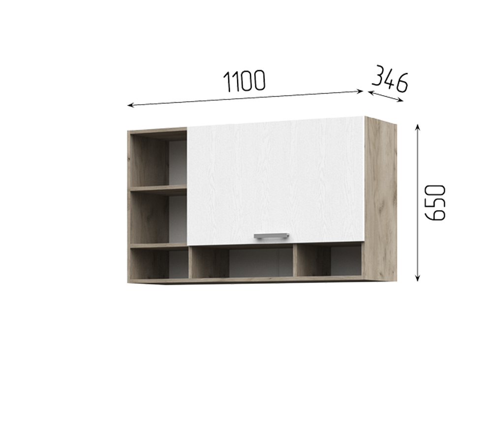 Кухня Рица 1,6 столешница в комплекте