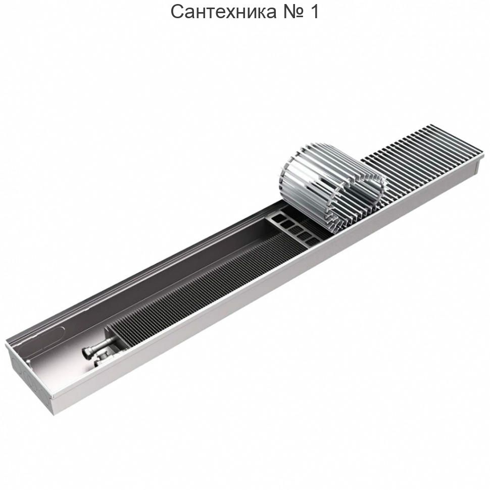 Конвектор внутрипольный с естественной конвекцией RCN 100.200.800, решётка роликовая ROMMER