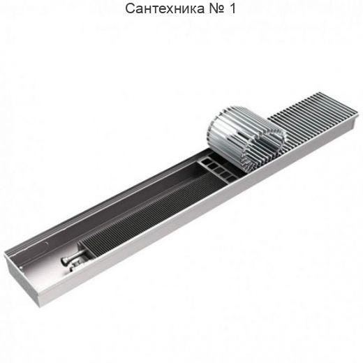 Конвектор внутрипольный с естественной конвекцией RCN 100.260.2900, решётка роликовая ROMMER