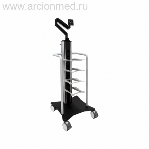 Стойка эндоскопическая аппаратная ESTEN (4 полки, с 1-м кронштейном)