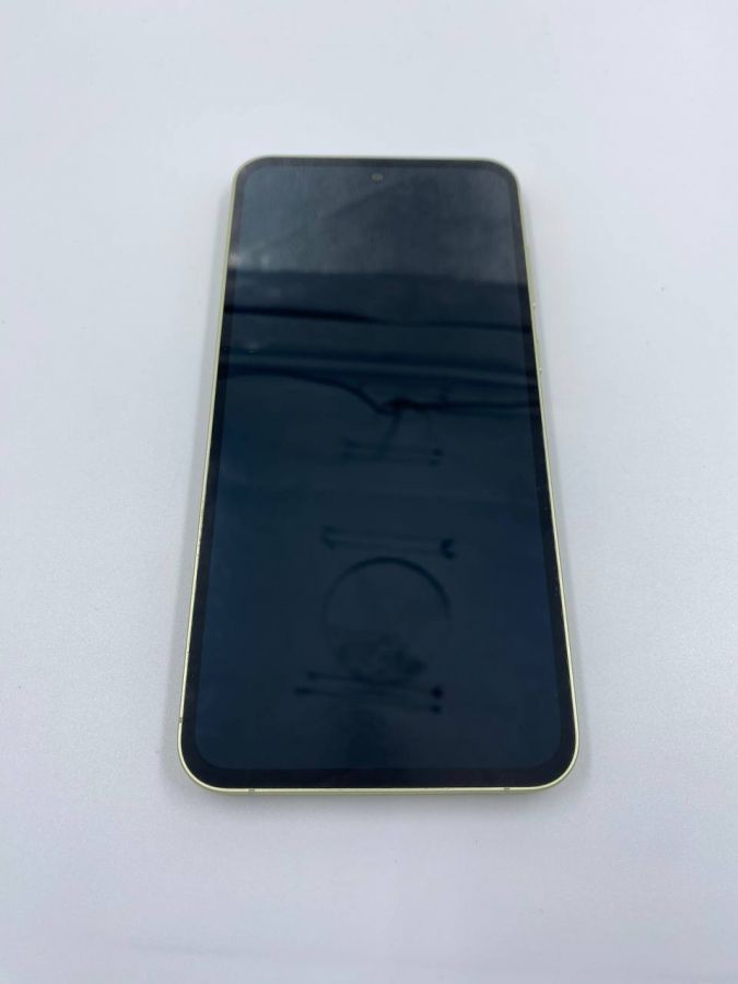 Samsung Galaxy A55 5G дисплей оригинал в рамке с разбора мелкие царапины на дисплее, корпус идеал желтый