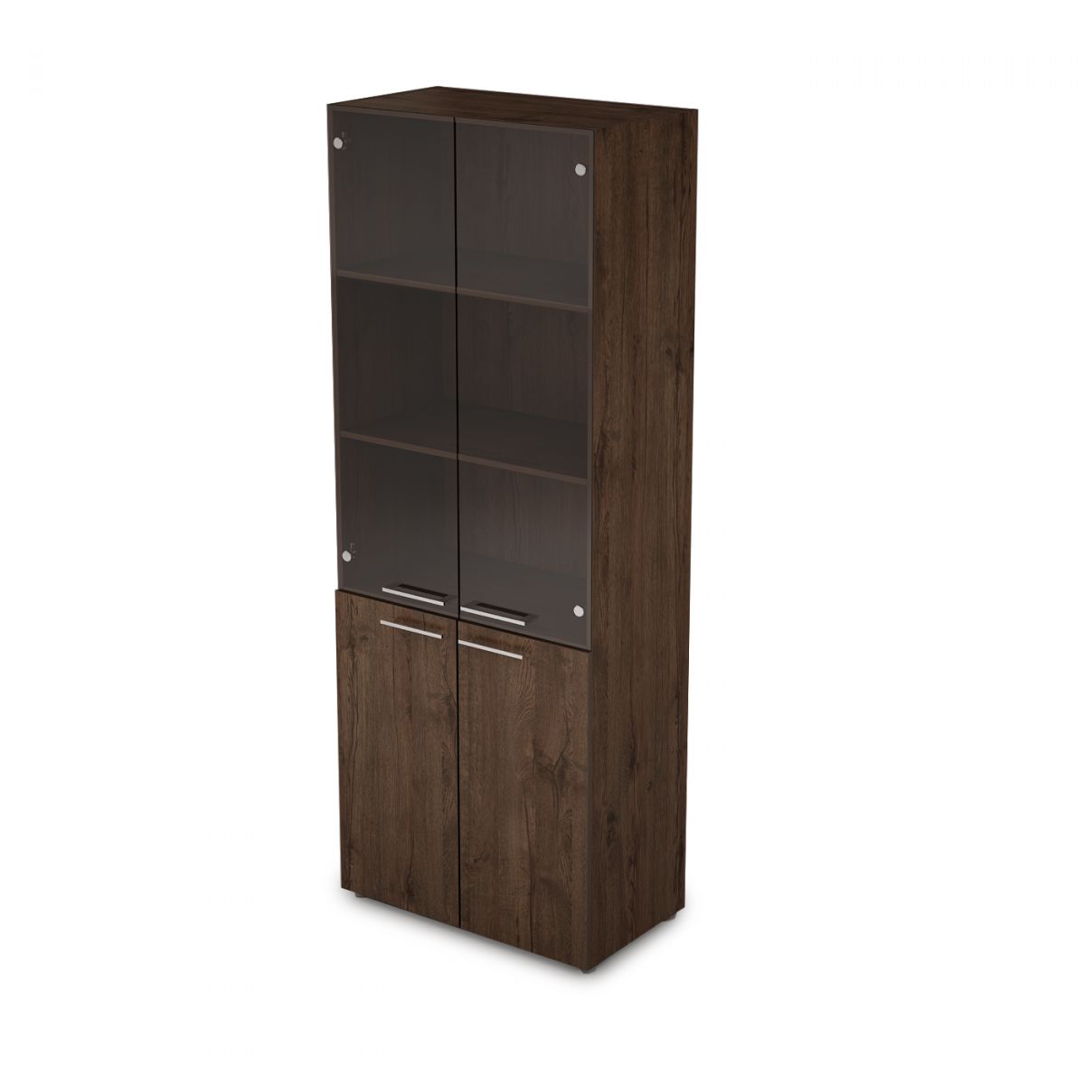 4Ш.005.3 Шкаф стеллаж высокий со стеклом (798*446*2112)