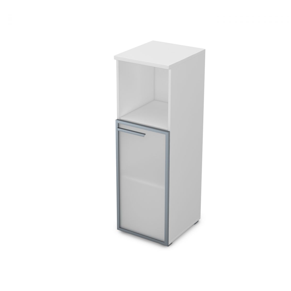 9ПЛД.017.5 Пенал средний со стеклом и нишей (400*450*1245), левый