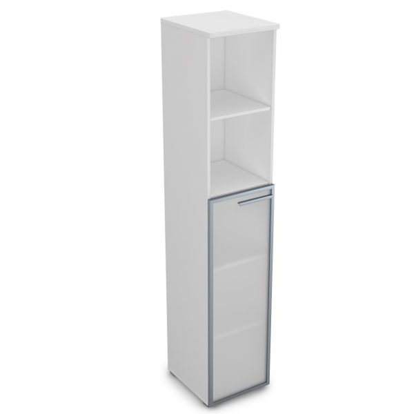 9ПП.005.15 Пенал высокий со стеклом и открытой полкой (400*450*2045), правый