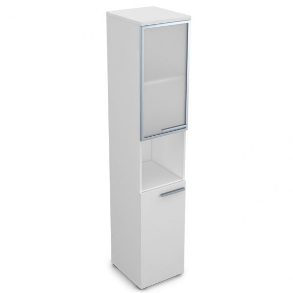 9ПП.005.20 Пенал высокий со стеклом и нишей (400*450*2045), правый