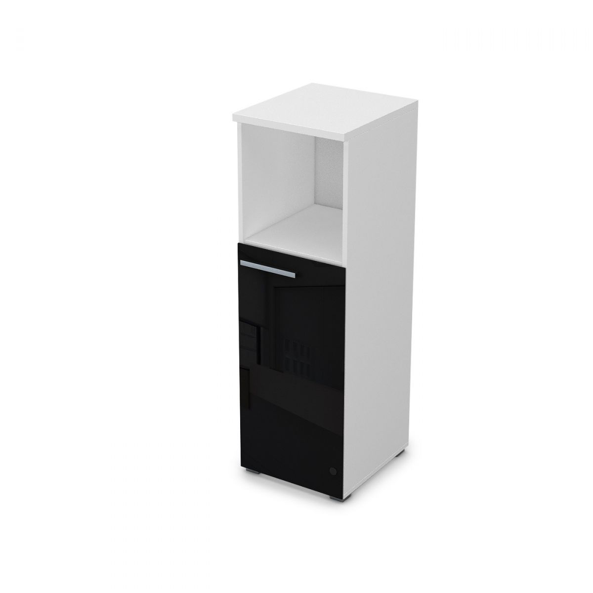 9ПП.017.8 Пенал средний со стеклом и нишей (400*450*1245), правый