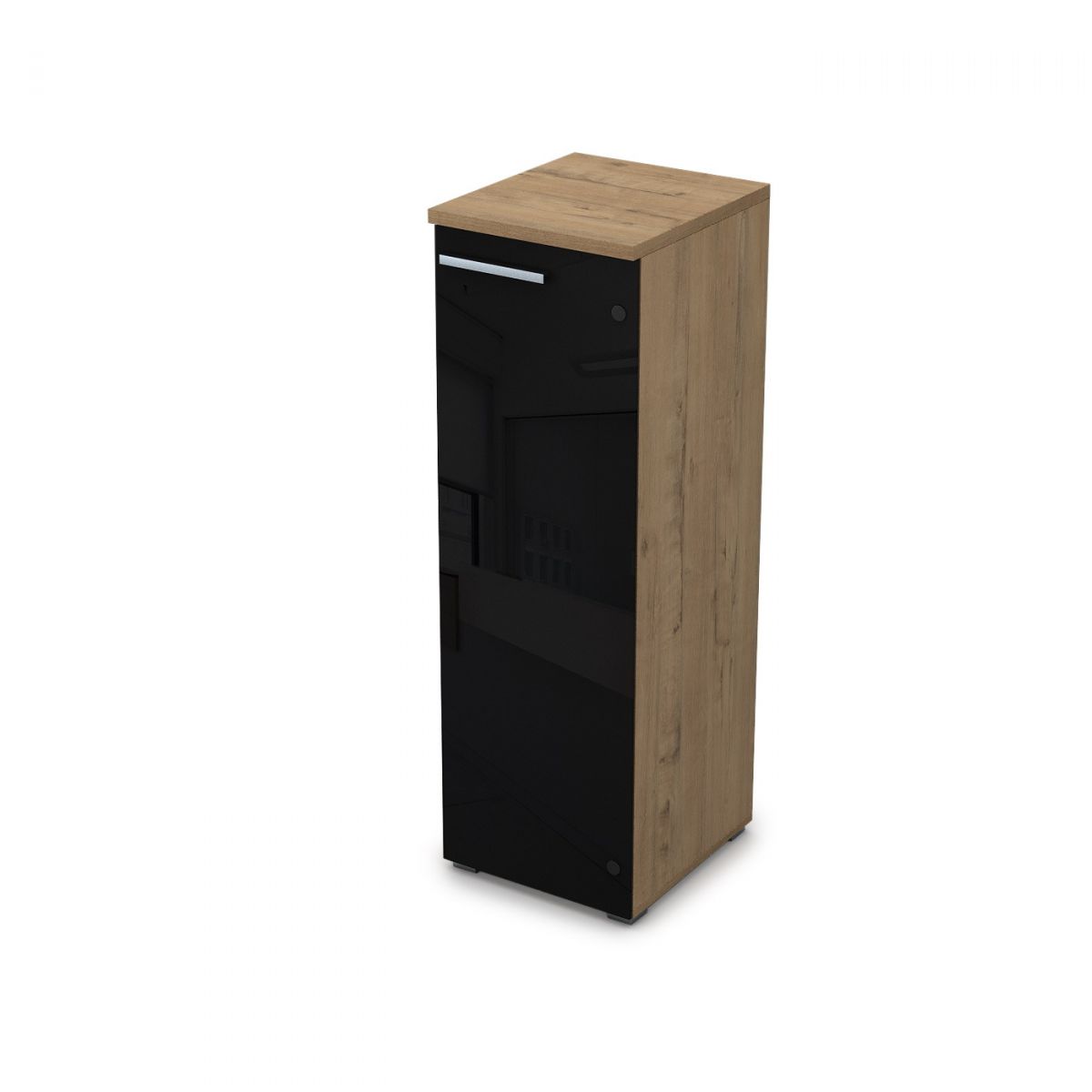 9ППД.017.7 Пенал средний со стеклом (400*450*1245), правый