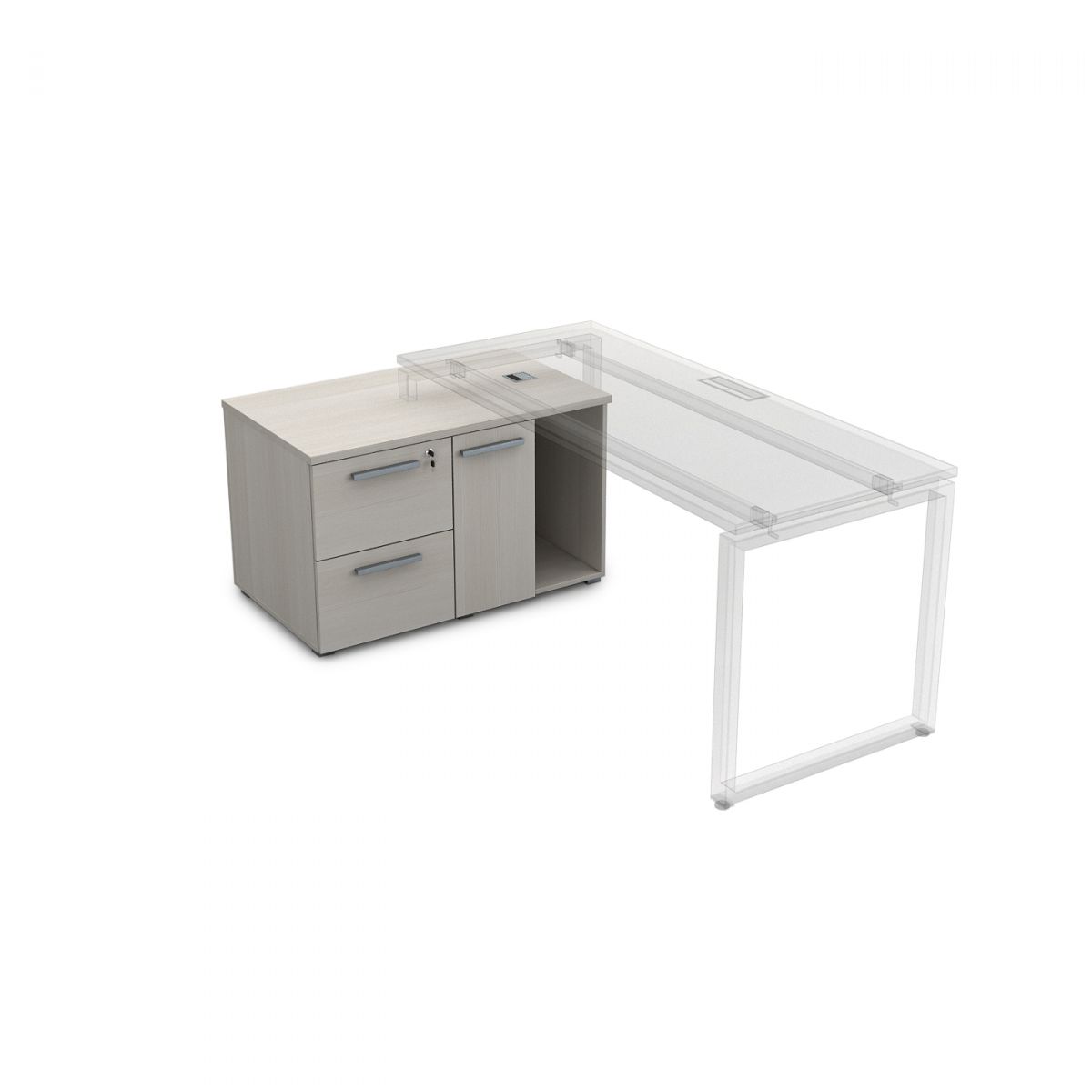 9Т.010/С Тумба с двумя ящиками и дверкой (1000*600*620)