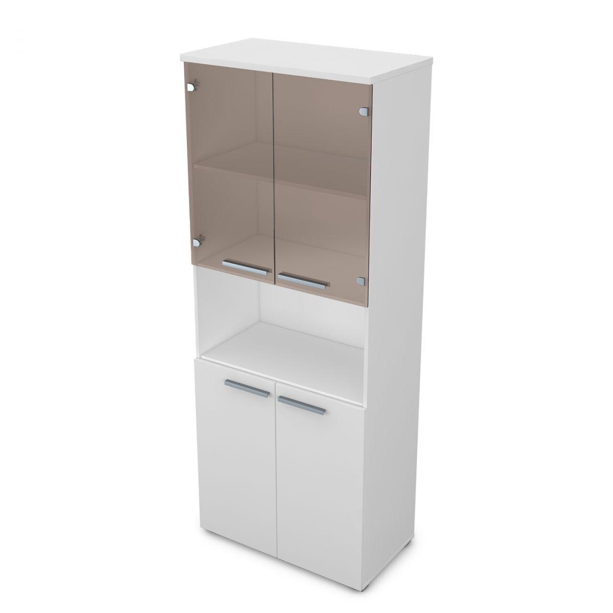 9Ш.005.13 Шкаф высокий со стеклом и нишей (800*450*2045)