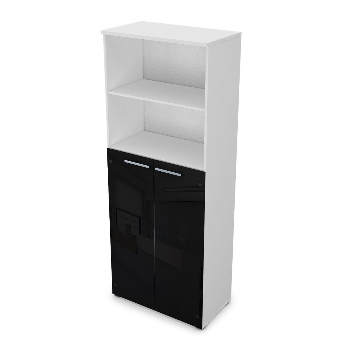 9Ш.005.22 Шкаф высокий со стеклом и открытой полкой (800*450*2045)