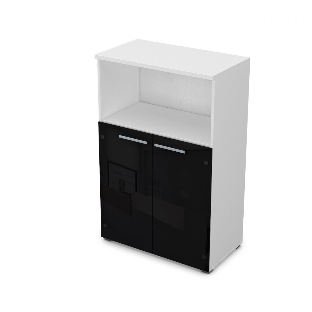 9Ш.017.8 Шкаф средний со стеклом и нишей (800*450*1245)