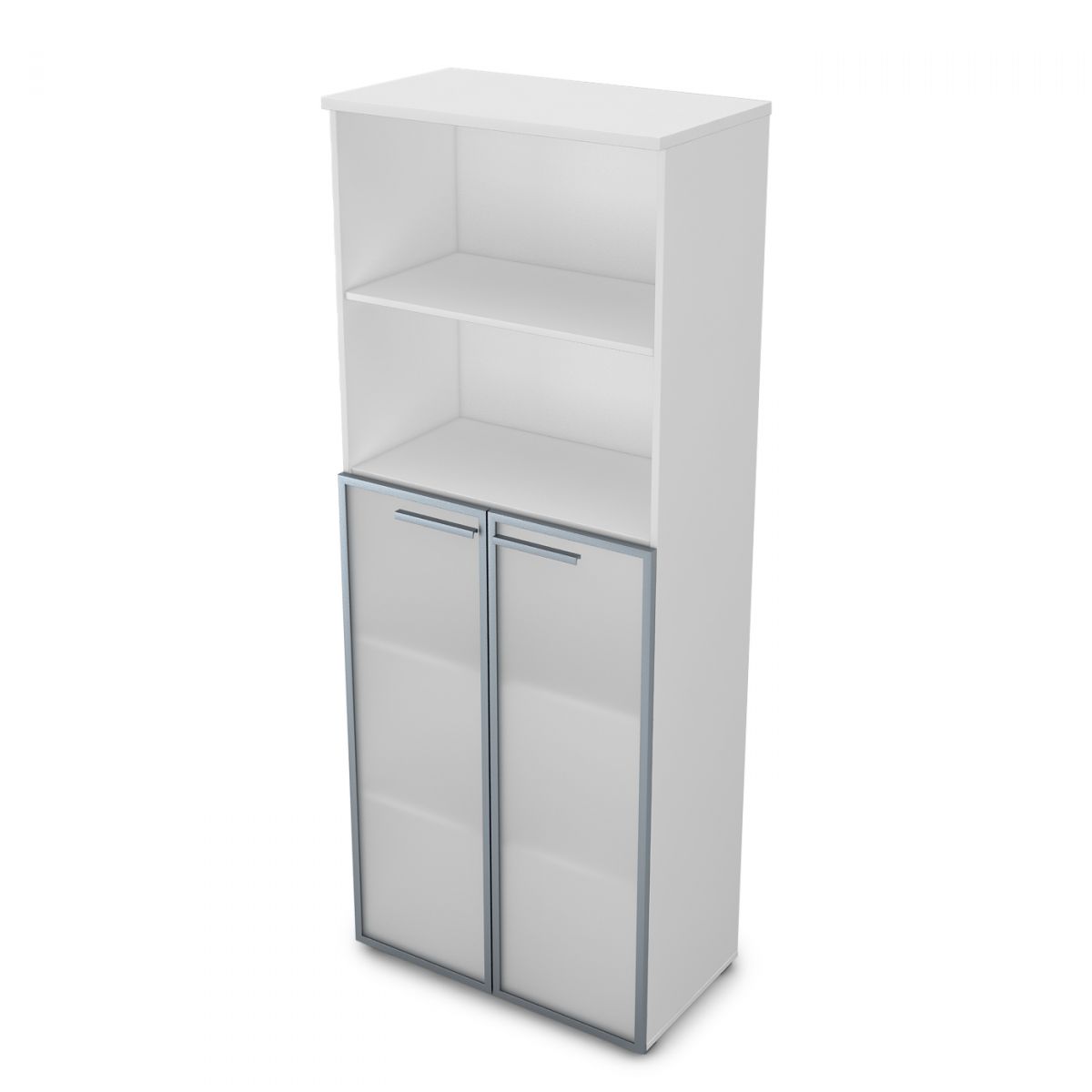 9ШД.005.15 Шкаф высокий со стеклом и открытой полкой (800*450*2045)