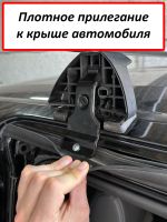 Багажник на крышу Honda Stepwgn (4G) (2017-2021), ЕД, черные крыловидные дуги