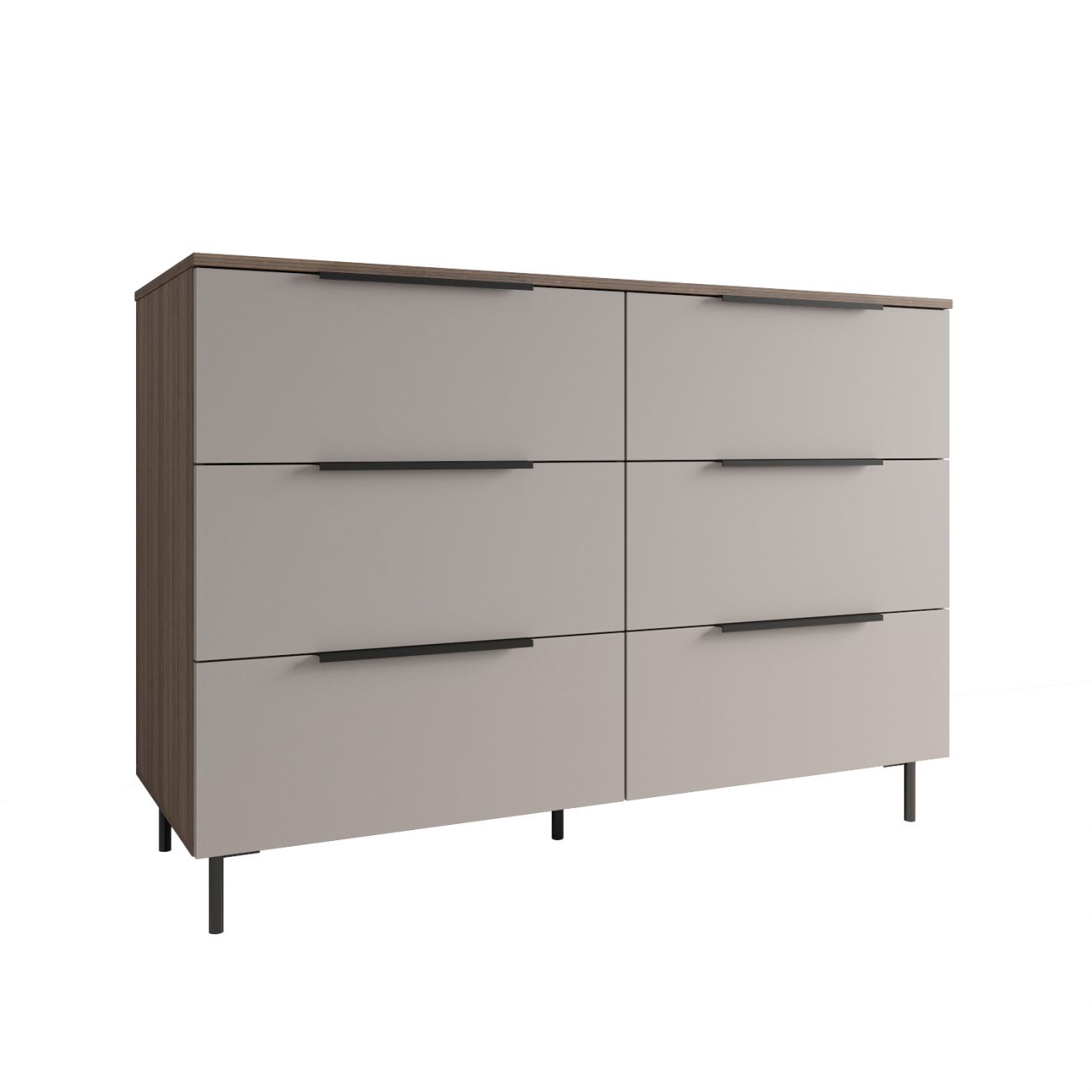 МС Роза Комод 1300 Орех Франклин/Ройс Бежевый скин