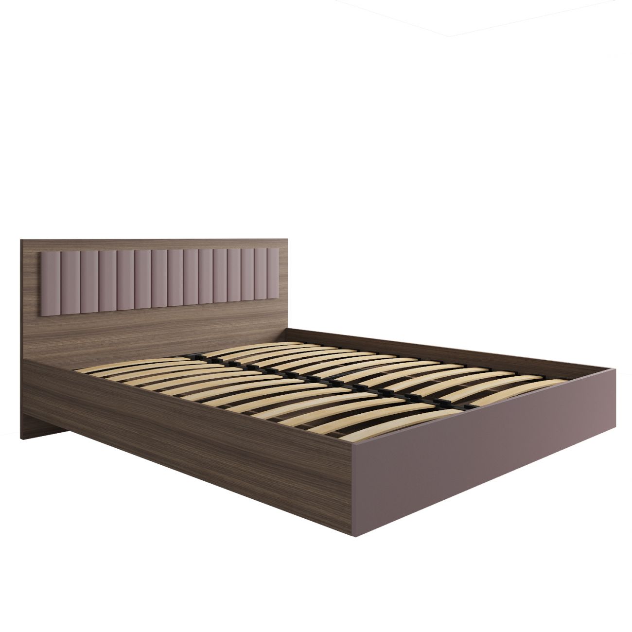 МС Роза Кровать 1600 Орех Франклин/Пудра скин