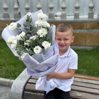 Букет из  эустомы для любимой учительницы