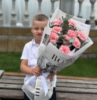 Букет из диантусов Учительница первая моя