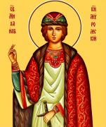 Икона Михаила Муромского: Символ Верности и Силы (рукописная)
