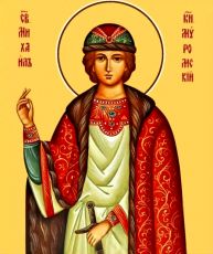 Икона Михаила Муромского: Символ Верности и Силы (рукописная)