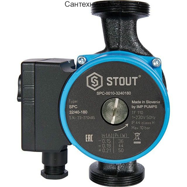 Насос циркуляционный 32/40-180 STOUT SPC-0010
