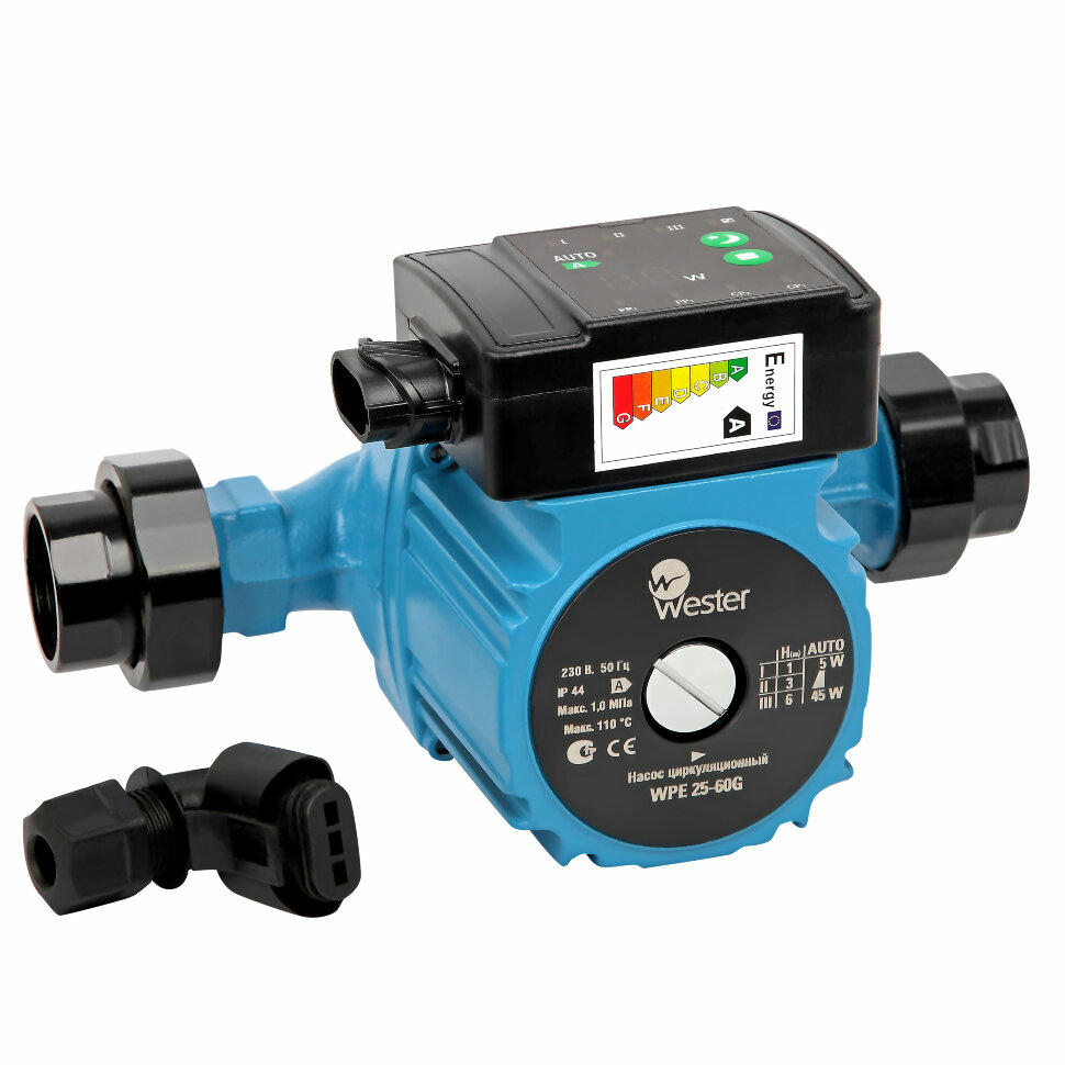 Насос циркуляционный WPE 25-60G с гайками Wester