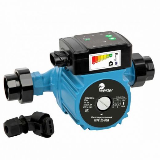 Насос циркуляционный WPE 25-80G с гайками Wester