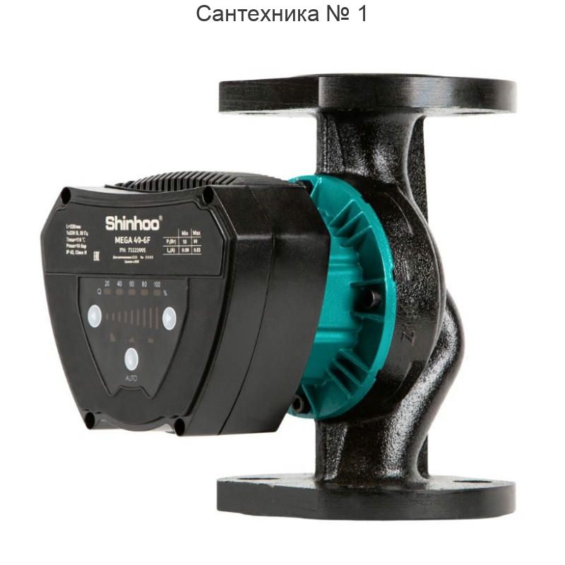 Насос циркуляционный Shinhoo MEGA 40-10F, фланцевый 220В
