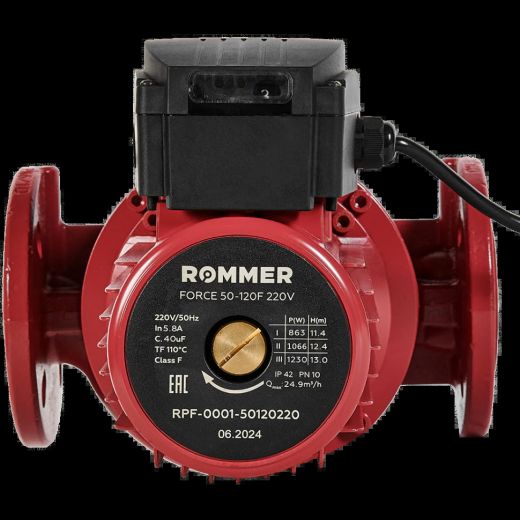 Насос циркуляционный FORCE фланцевый 50-120F 220 V ROMMER