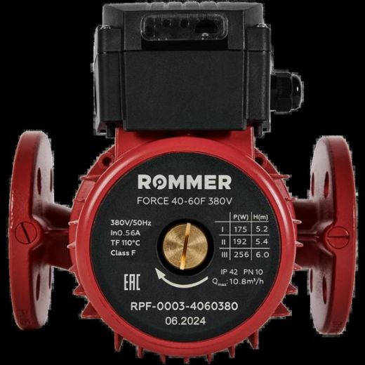 Насос циркуляционный FORCE фланцевый 40-60F 380 V ROMMER