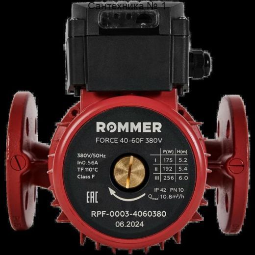 Насос циркуляционный FORCE фланцевый 40-60F 380 V ROMMER