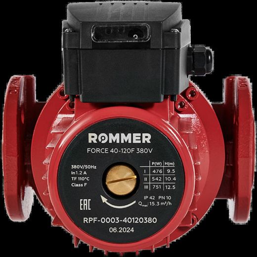 Насос циркуляционный FORCE фланцевый 40-120F 380 V ROMMER