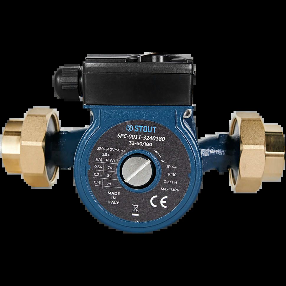 Насос циркуляционный 32-40/180 с гайками STOUT