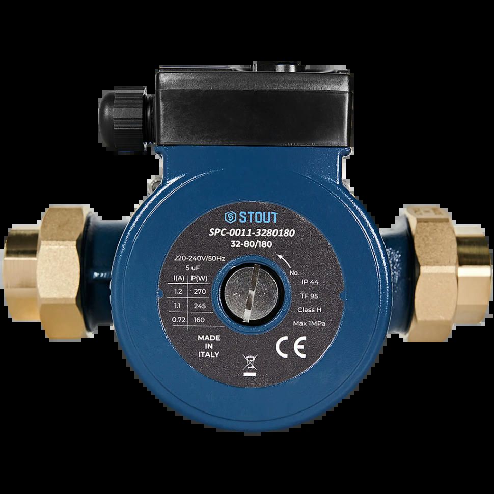 Насос циркуляционный 32-80/180 с гайками STOUT