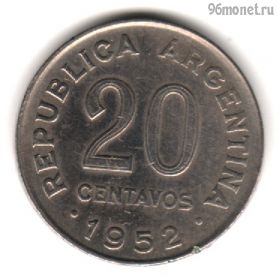 Аргентина 20 сентаво 1952