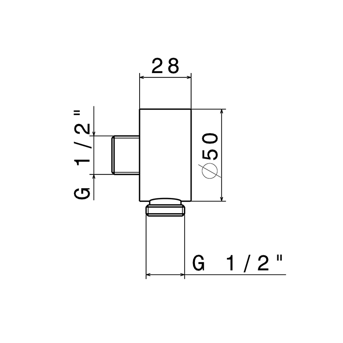 Вывод из стены для шланга Newform XT 2299 1/2 ФОТО
