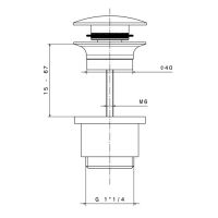 Донный клапан нажимной Newform X-STEEL 316 24686 для раковин с и без перелива схема 5 Донный клапан нажимной Newform X-STEEL 316 24686 для раковин с и без перелива схема 5