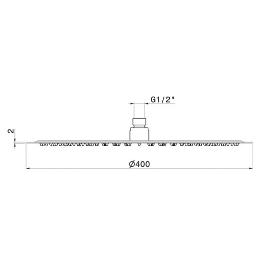 Верхний душ Newform Head Showers 26530 40 см настенный потолочный схема 2
