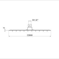 Верхний душ Newform Head Showers 26531 30x30 см схема 3