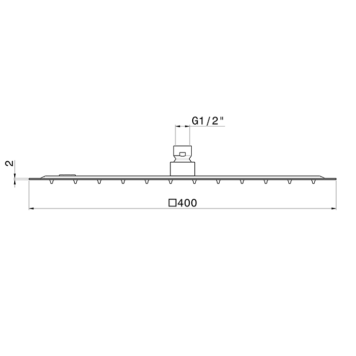 Верхний душ 40x40 см Newform Head Showers 26532 потолочный настенный ФОТО