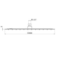Верхний душ 40x40 см Newform Head Showers 26532 потолочный настенный схема 2