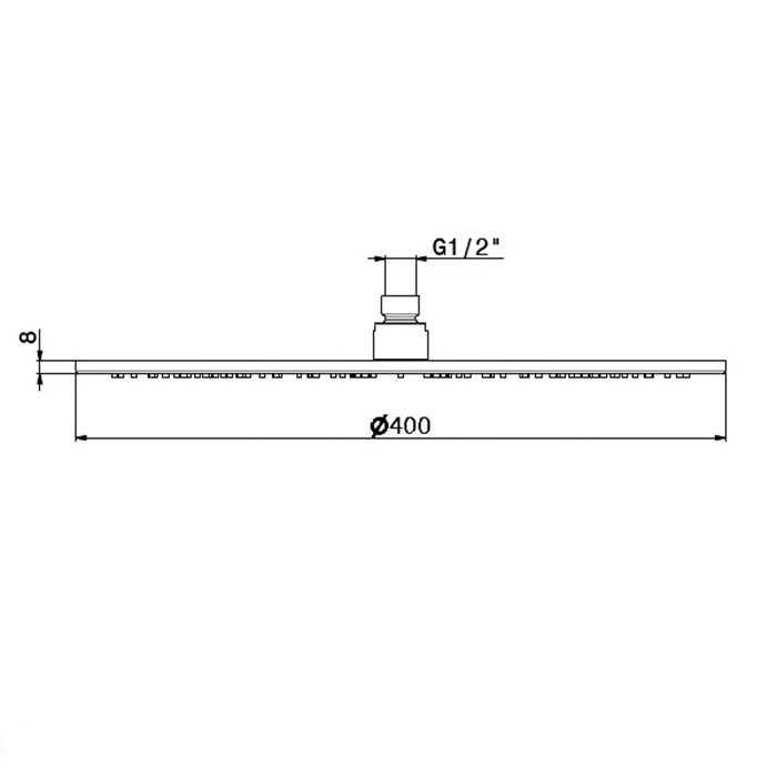 Верхний душ Newform X-STEEL 316 26535X.50.050 d40 см без кронштейна G1/2 INOX ФОТО