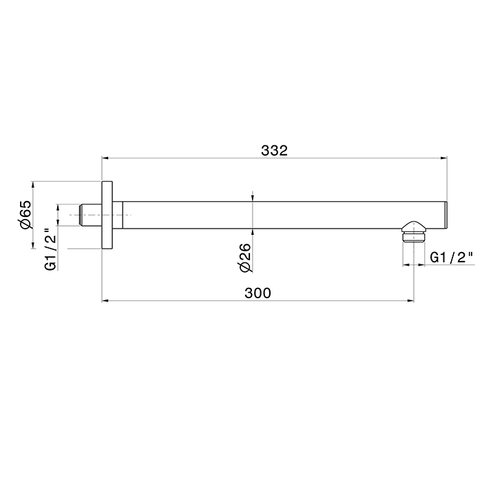Душевой кронштейн Newform Head Showers 27667 настенный закругленный ФОТО