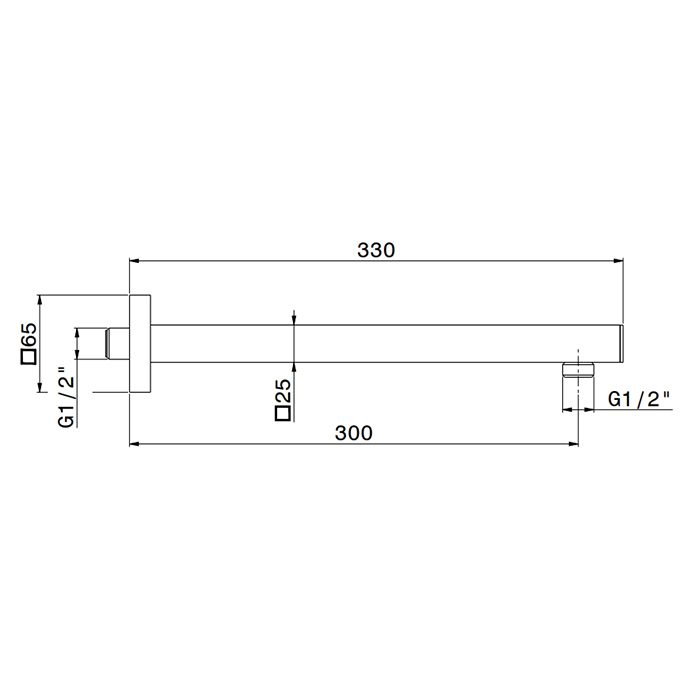 Душевой кронштейн Newform Head Showers 27672.21.018 30 см квадратный настенный ФОТО