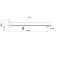 Душевой настенный кронштейн Newform Head Showers 27674 35 см  квадратный схема 3