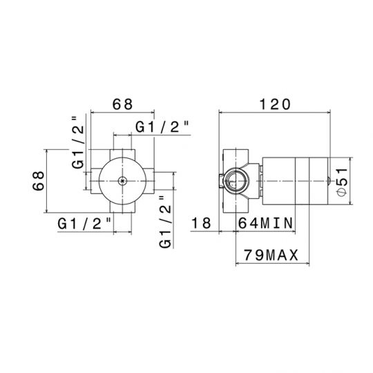 Встраиваемая часть переключателя Newform 27892.00.000 схема 2