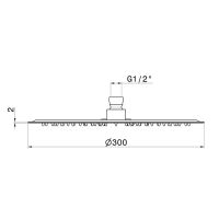 Верхний душ Newform Head Showers 29393X 30 см настенный потолочный схема 3