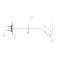 Излив для ванны Newform X-STEEL 316 29482X настенный 22.6 см G3/4 схема 8