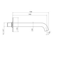 Излив для раковины Newform X-Steel 316 29499X 180 мм схема 2